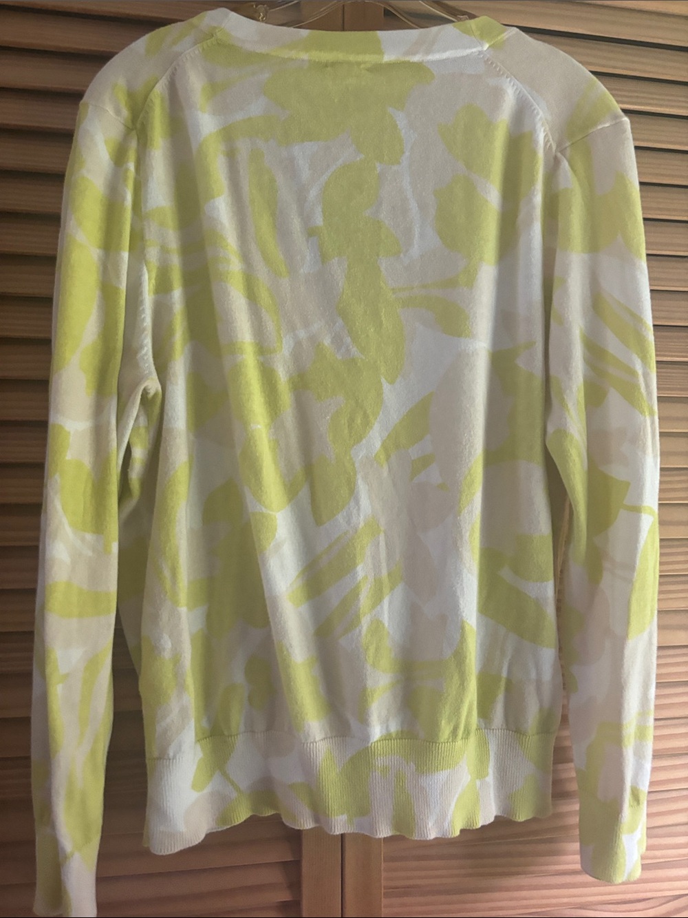 J. Crew Yellow and White V-Neck Button Cardigan - Picture 5 of 5